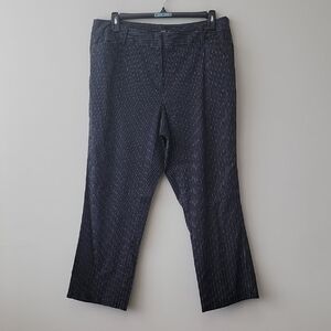 Venezia Women's Black Pinstripe Flare Pants